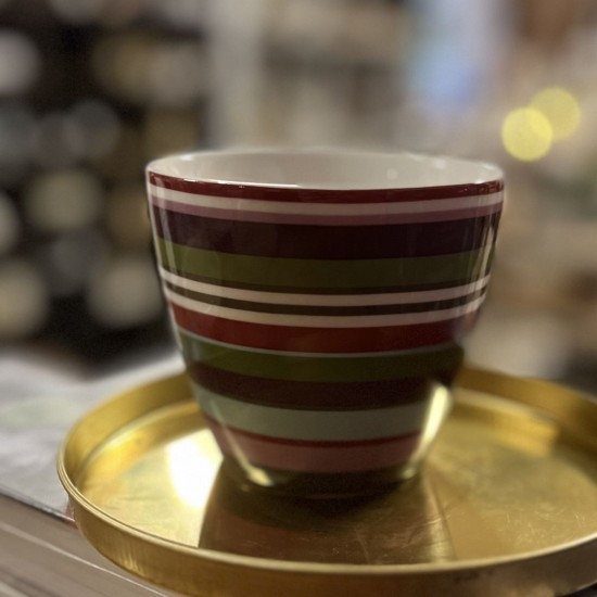 Ældre Greengate Latte kop med striber Ældre Greengate Latte kop med striber
