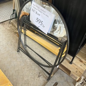 Sofabord med spejlplade jern udstillingsmodel med brugsspor