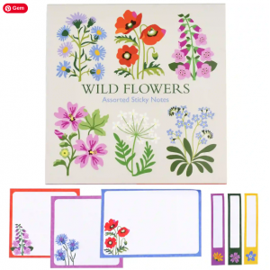 Sticky notes sæt - Wild Flowers Sticky notes sæt - Wild Flowers