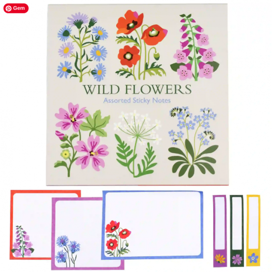 Sticky notes sæt - Wild Flowers