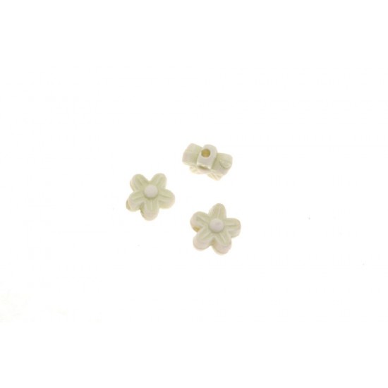 Pose med 60 lysegrønne stjerneblomster 9mm Pose med 60 lysegrønne stjerneblomster 9mm