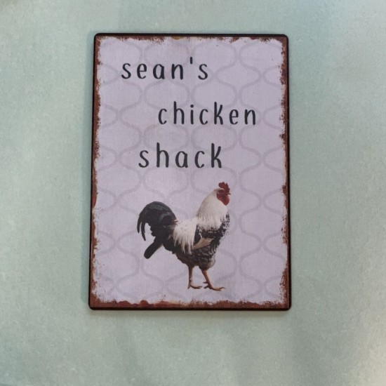 Magnet med tekst Chicken Farmhouse