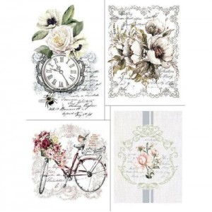 Transfer Bike'n flower 4 stk. H28cm Transfer Bike'n flower 4 stk. H28cm