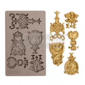 Støbeform i silikone til ornamenter 12.7x20cm Støbeform i silikone til ornamenter 12.7x20cm