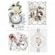 Transfer Bike'n flower 4 stk. 28cm