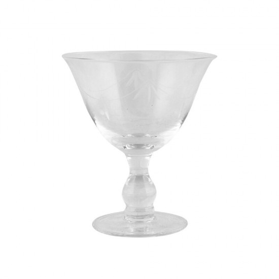Dessert - cocktail glas med ranke slibning 12,5 cm - Kerstin