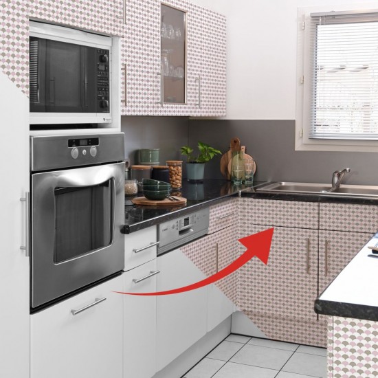 Folie Lenco deco Flakes vaskbar 45cmx2m Folie Lenco deco Flakes vaskbar 45cmx2m