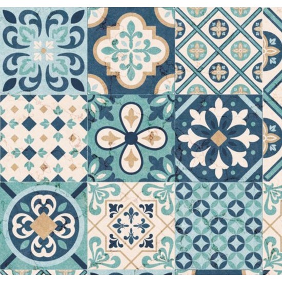 Folie Lenco deco Fliser Cassablue 45cmx2m Folie Lenco deco Fliser Cassablue 45cmx2m