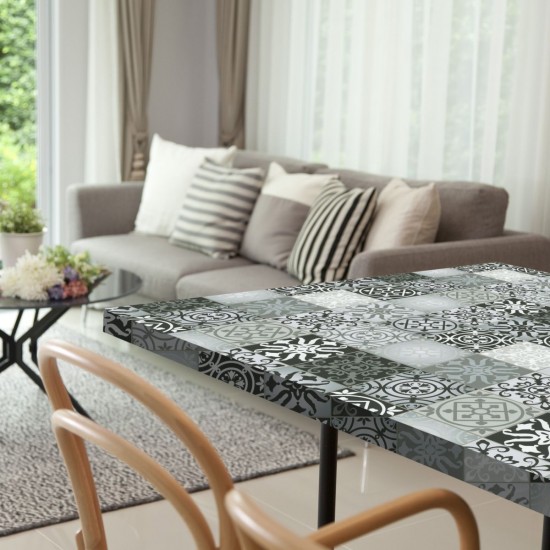 Folie Lenco deco Fliser black/white 45cmx2m Folie Lenco deco Fliser black/white 45cmx2m