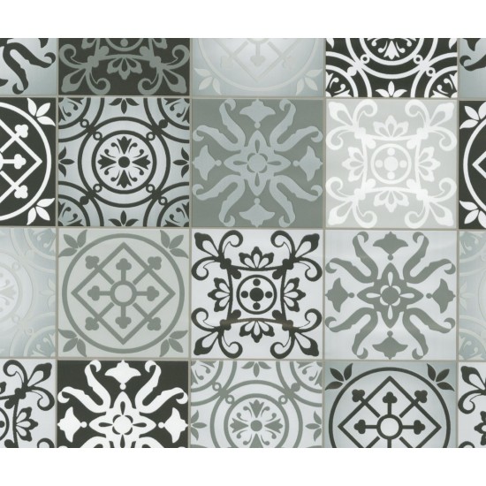 Folie Lenco deco Fliser black/white 45cmx2m Folie Lenco deco Fliser black/white 45cmx2m