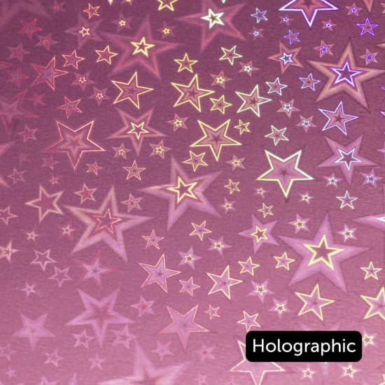 Folie Lenco deco Holo stjerner 45cmx1,5m Folie Lenco deco Holo stjerner 45cmx1,5m