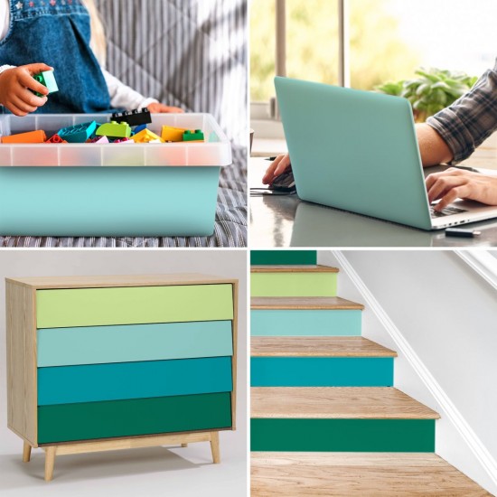 Folie Lenco deco Opal blå vaskbar 45cmx2m Folie Lenco deco Opal blå vaskbar 45cmx2m