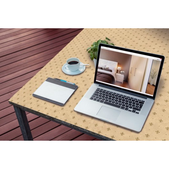 Folie Lenco deco fransk lilje guld 45cmx2m Folie Lenco deco fransk lilje guld 45cmx2m