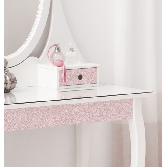 Folie Lenco deco glitter rose 45cmx2m Folie Lenco deco glitter rose 45cmx2m