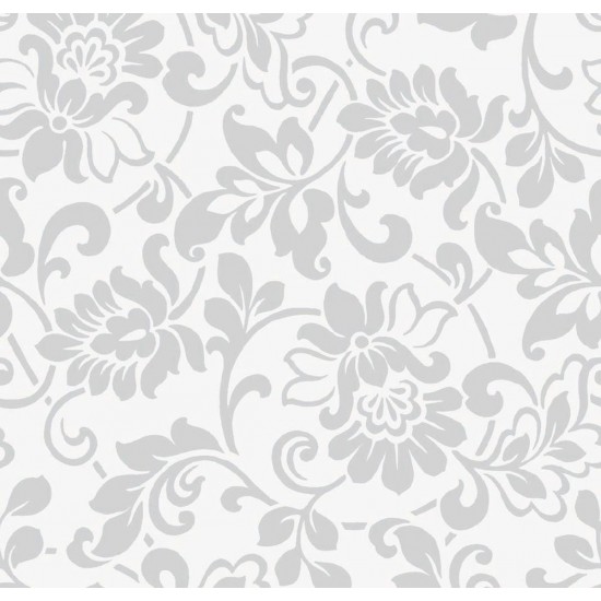 Folie Lenco deco heritage sølv mønster 45cmx2m Folie Lenco deco heritage sølv mønster 45cmx2m