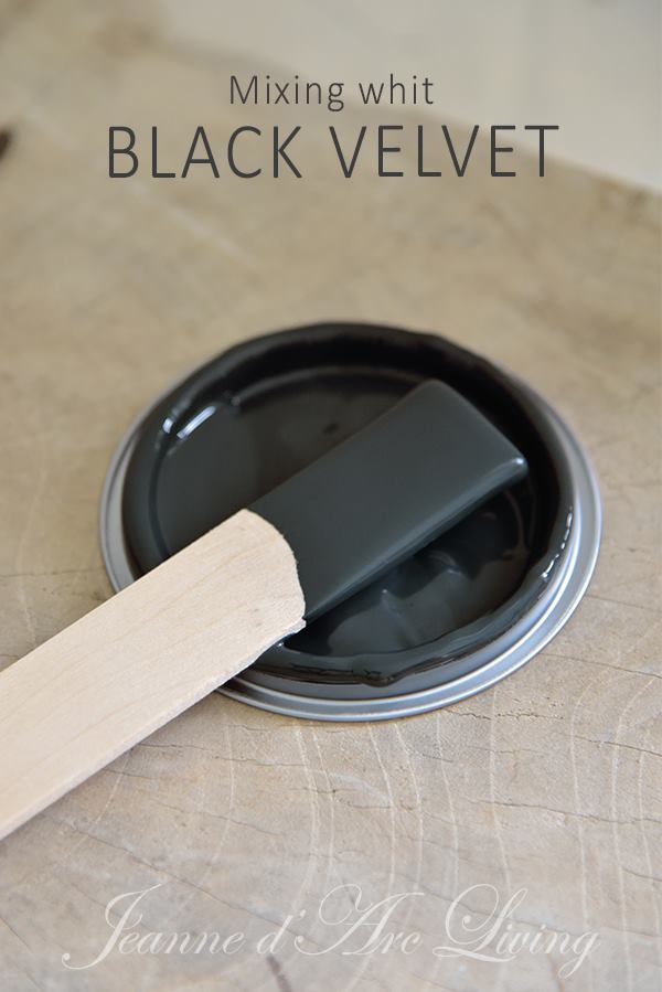 Blandingseksempler på Black Velvet og Dusty Olive